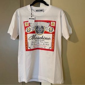 Moschino Couture White Logo T Shirt Small